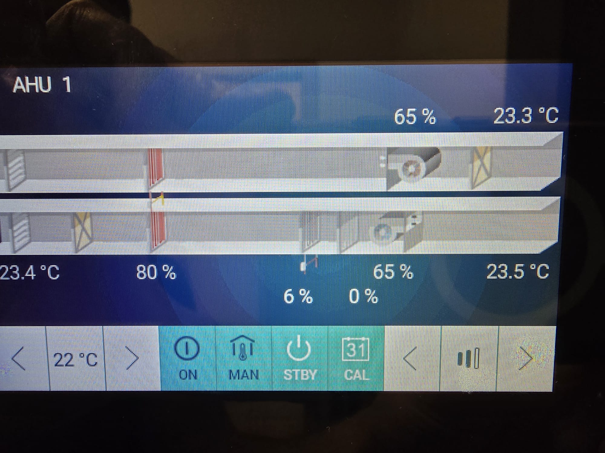 Zdjęcie systemu sterowania klimatyzacją